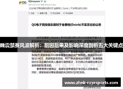 魏震禁赛风波解析：前因后果及影响深度剖析五大关键点